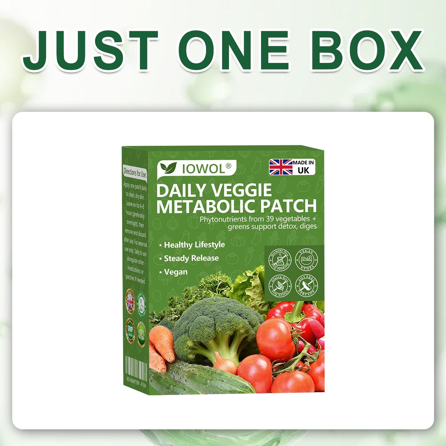 🇬🇧🥦𝐎𝐟𝐟𝐢𝐜𝐢𝐚𝐥 𝐒𝐭𝐨𝐫𝐞 | 𝐈𝐎𝐖𝐎𝐋® 𝐃𝐚𝐢𝐥𝐲 𝐕𝐞𝐠𝐞𝐭𝐚𝐛𝐥𝐞 𝐌𝐞𝐭𝐚𝐛𝐨𝐥𝐢𝐜 𝐏𝐚𝐭𝐜𝐡 𝐮𝐬𝐞𝐬 𝐨𝐫𝐠𝐚𝐧𝐢𝐜 𝐯𝐞𝐠𝐞𝐭𝐚𝐛𝐥𝐞 𝐞𝐱𝐭𝐫𝐚𝐜𝐭𝐬 𝐚𝐧𝐝 𝐩𝐡𝐲𝐭𝐨𝐧𝐮𝐭𝐫𝐢𝐞𝐧𝐭𝐬 𝐟𝐫𝐨𝐦 𝟑𝟗 𝐯𝐞𝐠𝐞𝐭𝐚𝐛𝐥𝐞𝐬 + 𝐠𝐫𝐞𝐞𝐧𝐬 𝐭𝐨 𝐬𝐮𝐩𝐩𝐨𝐫𝐭 𝐝𝐞𝐭𝐨𝐱, 𝐝𝐢𝐠𝐞𝐬𝐭𝐢𝐨𝐧 & 𝐦𝐞𝐭𝐚𝐛𝐨𝐥𝐢𝐜 𝐫𝐞𝐬𝐞𝐭, 𝐚𝐧𝐝 𝐛𝐨𝐨𝐬𝐭 𝐞𝐧𝐞𝐫𝐠𝐲 𝐟𝐨𝐫 𝐚𝐥𝐥-𝐝𝐚𝐲 𝐰𝐞𝐥𝐥𝐧𝐞𝐬𝐬.